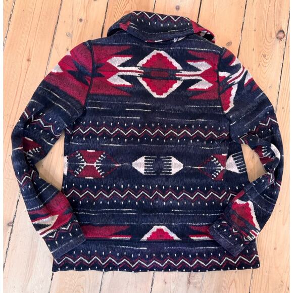 LRL RALPH LAUREN JEANS Aztec Jacket Blazer Size Small Button Cardigan Sweater - Picture 7 of 9